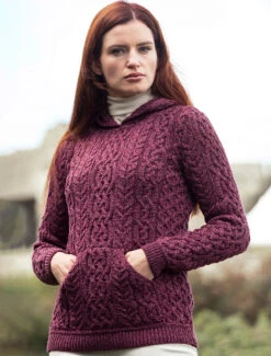 Women's Aran Kangaroo Hoodie