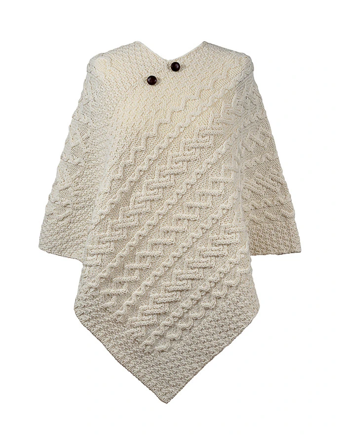 Hennessy Clan Aran Poncho - Image 4