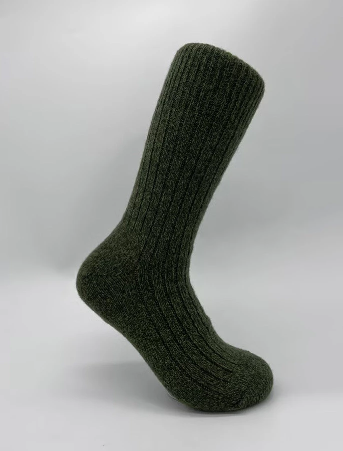 Gents Irish Wool Socks - Army Green