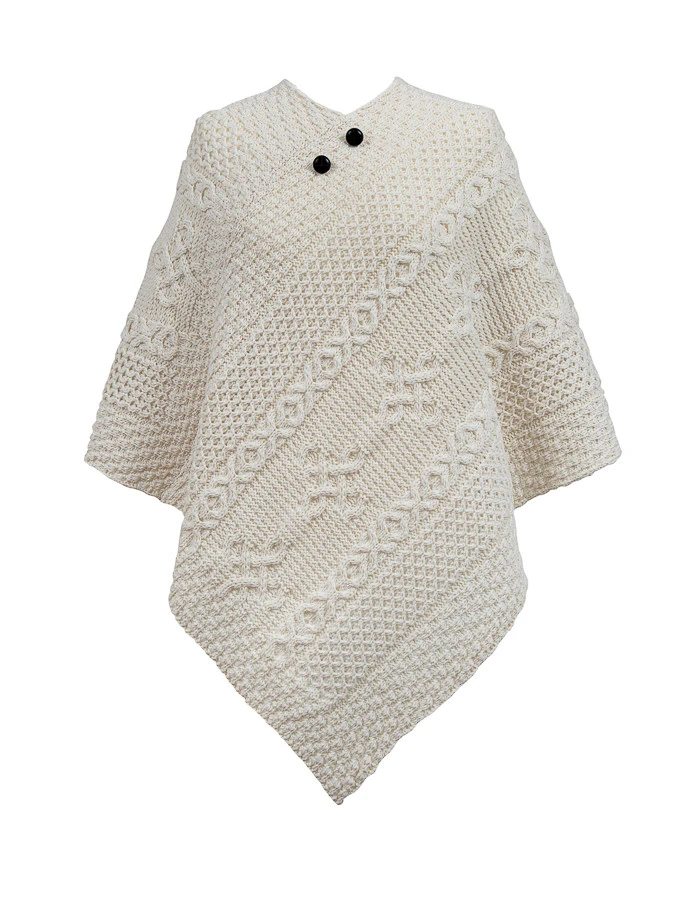 Kearney Clan Aran Poncho - Image 5