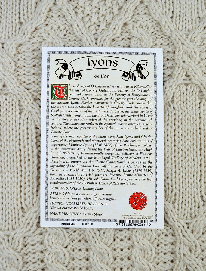 Lyons Clan Aran Throw - Image 2