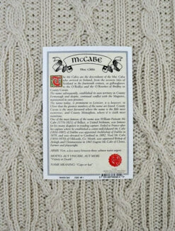 Mc Cabe Clan Aran Throw