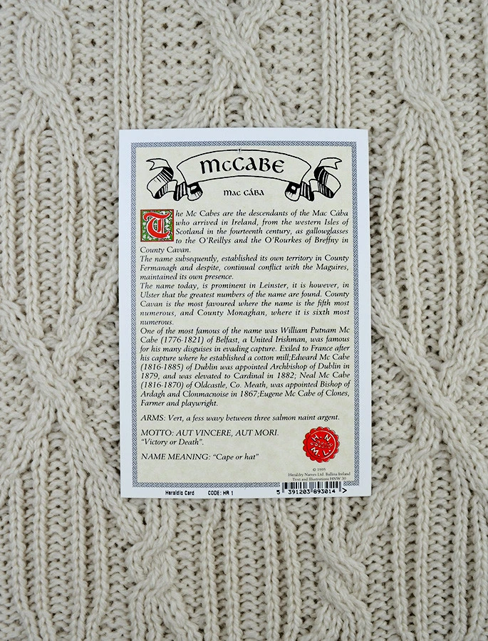 Mc Cabe Clan Aran Throw