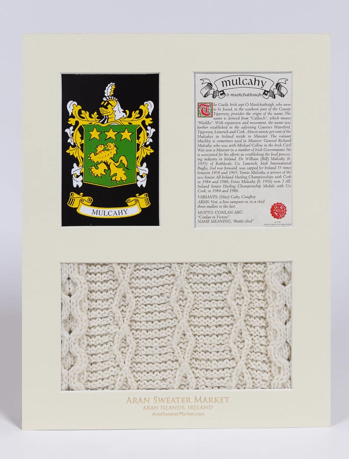Mulcahy Clan Aran & History Display
