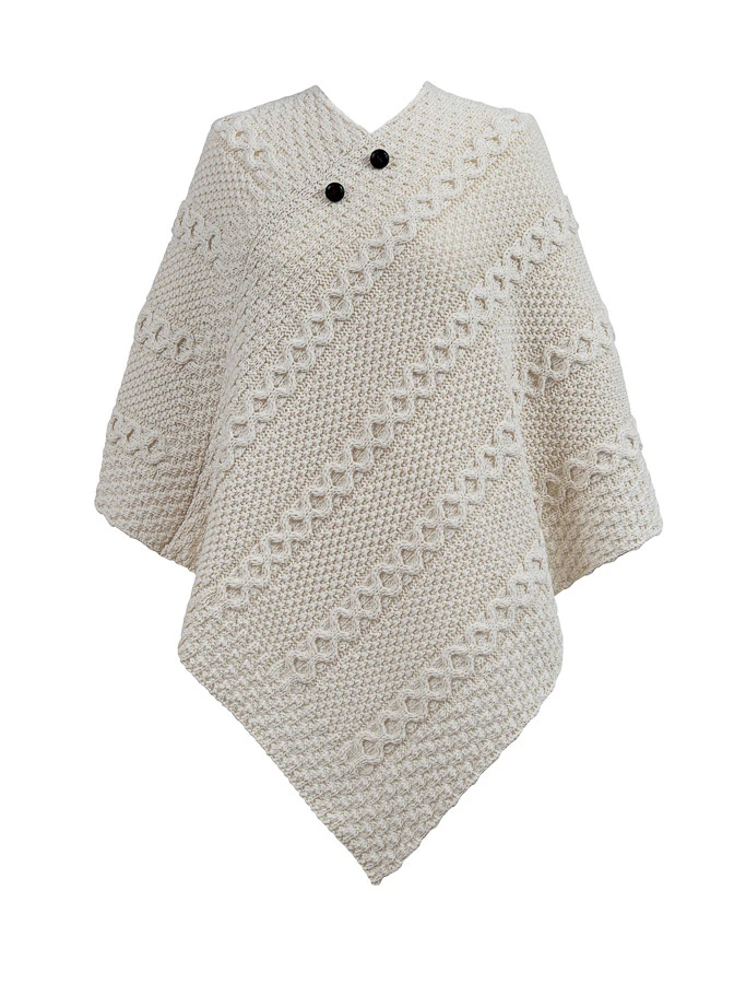 Mc Nally Clan Aran Poncho - Image 3