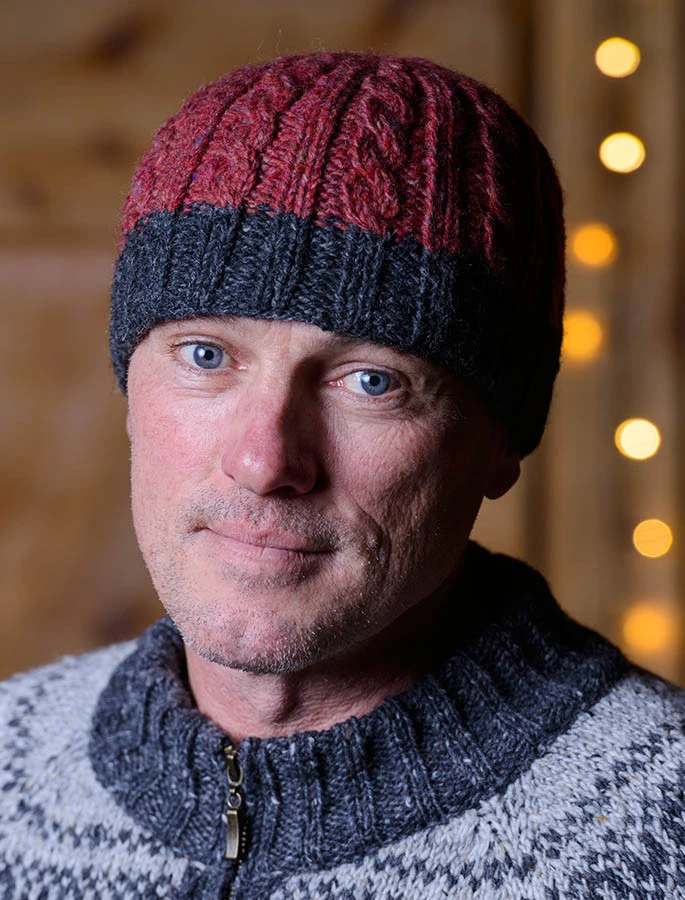 Aran Fleece Lined Beanie - Image 6