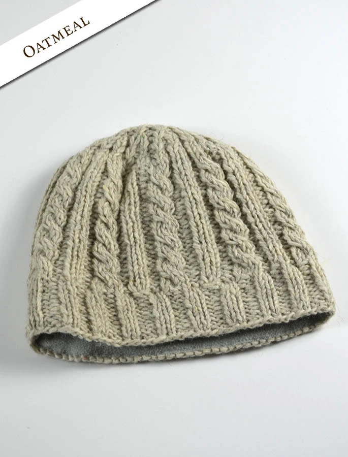 Aran Fleece Lined Beanie - Image 4
