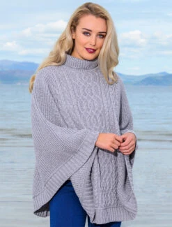 Super Soft Poncho Rib Neck