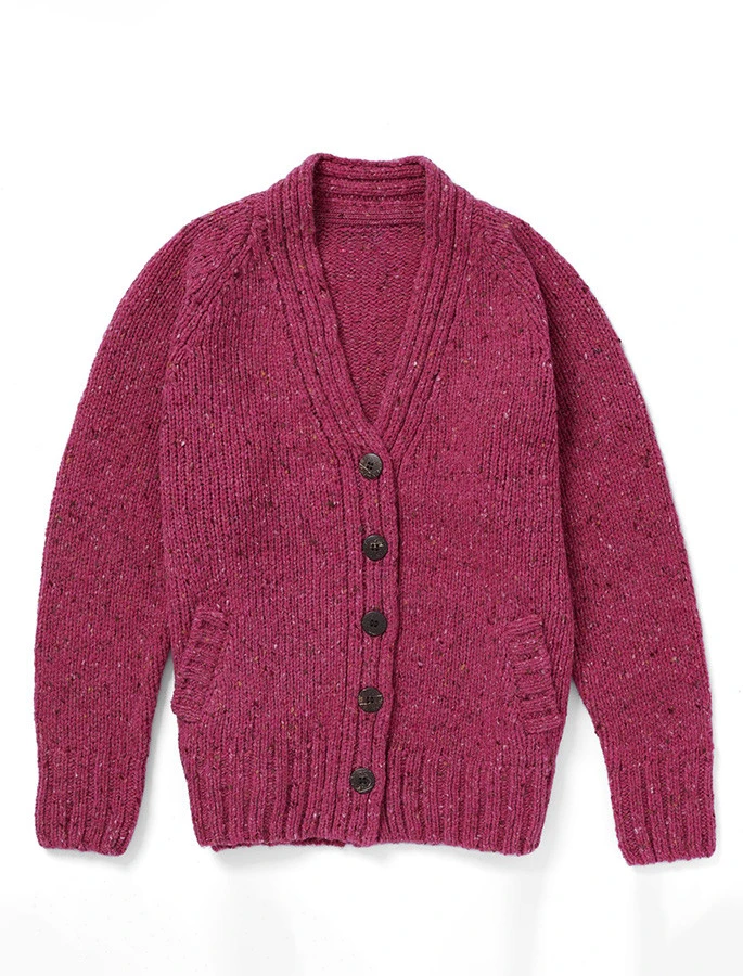 Ladies V-Neck Donegal Wool Cardigan - Image 15