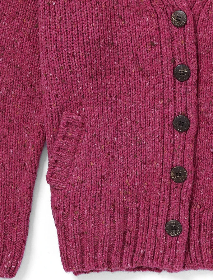 Ladies V-Neck Donegal Wool Cardigan - Image 14