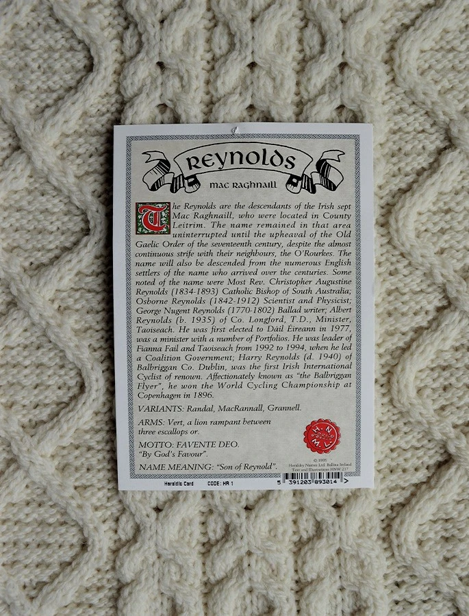 Reynolds Clan Aran Throw