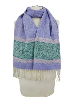 Celtic Border Pattern Scarf - Lavender