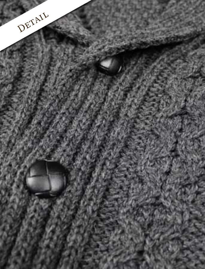 Men's Shawl Neck Diamond Cardigan - Image 15
