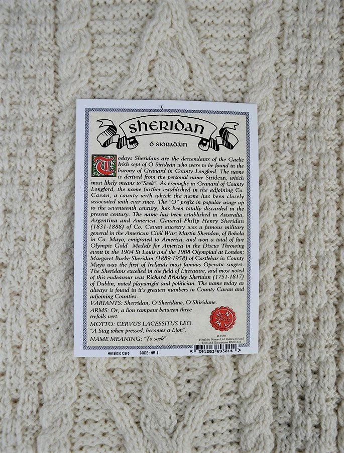 Sheridan Clan Aran Throw - Image 3