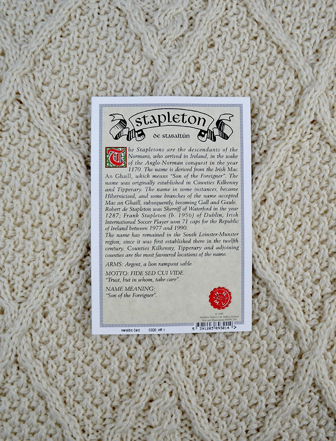 Stapleton Clan Aran Throw - Image 2