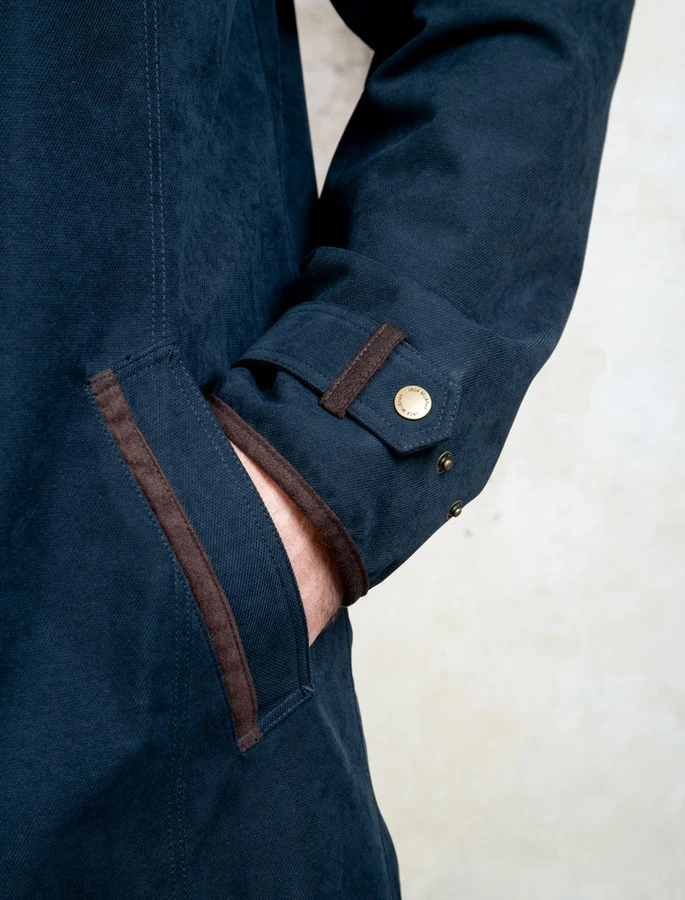 Emmet Waterproof Long Coat - Navy - Image 4