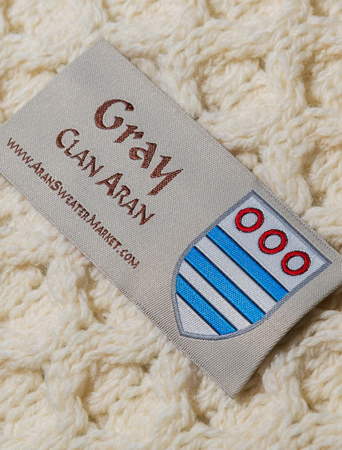 Gray Clan Aran Throw - Image 2