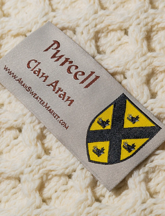 Purcell Clan Aran Throw - Image 3