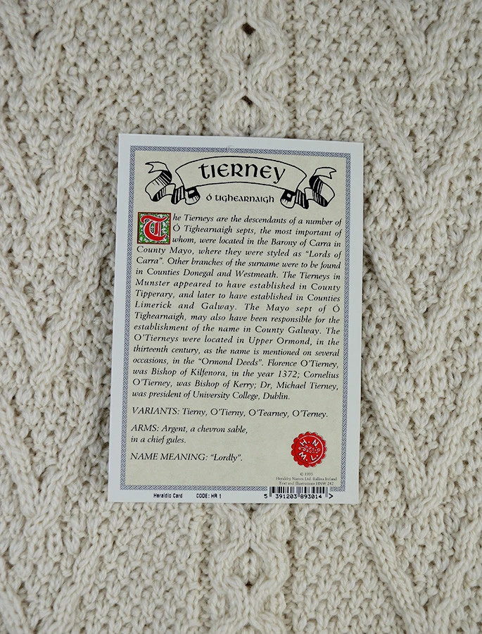 Tierney Clan Aran Throw - Image 3