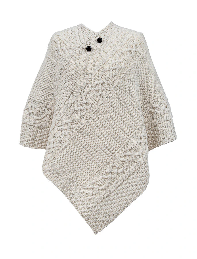 Taylor Clan Aran Poncho - Image 2