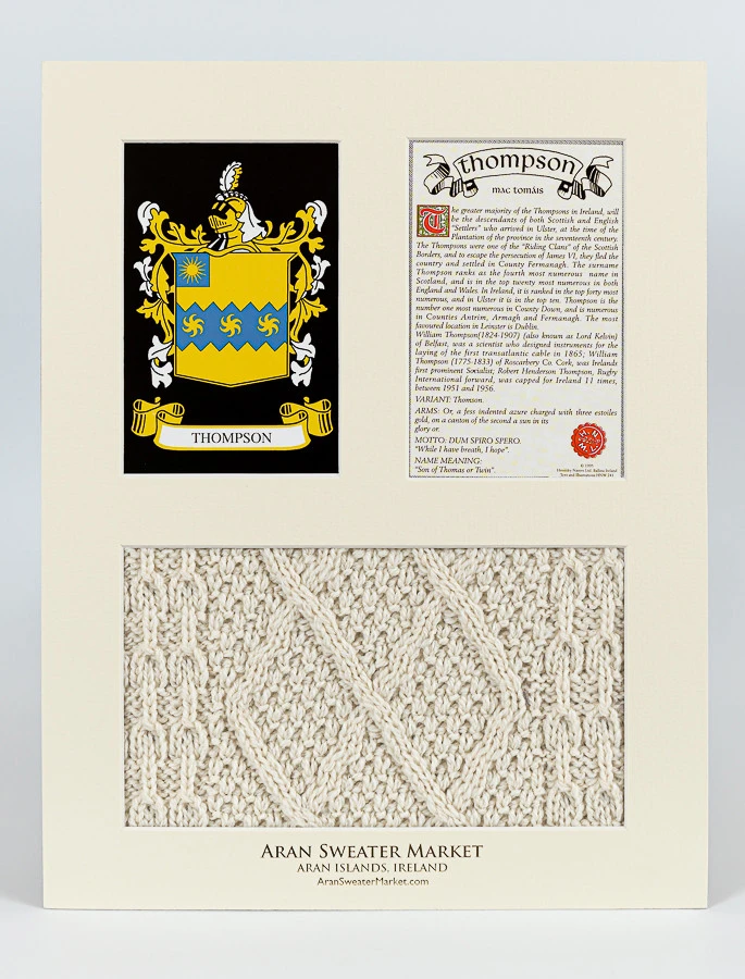 Thompson Clan Aran & History Display