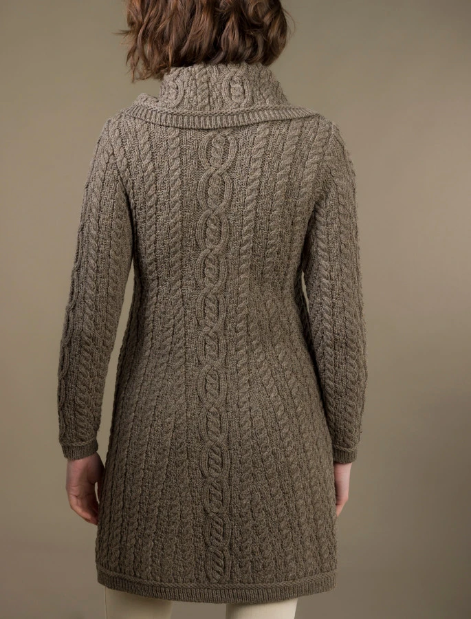 Large Collar Aran Coat - Image 20