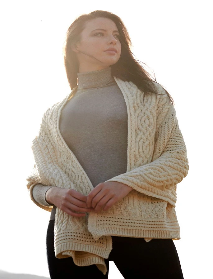 Celtic Fairy Tree Cable Knit Shawl - Image 10