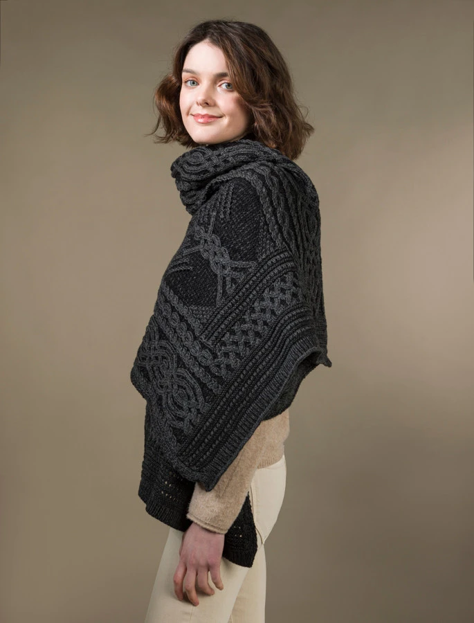 Celtic Fairy Tree Cable Knit Shawl - Image 12
