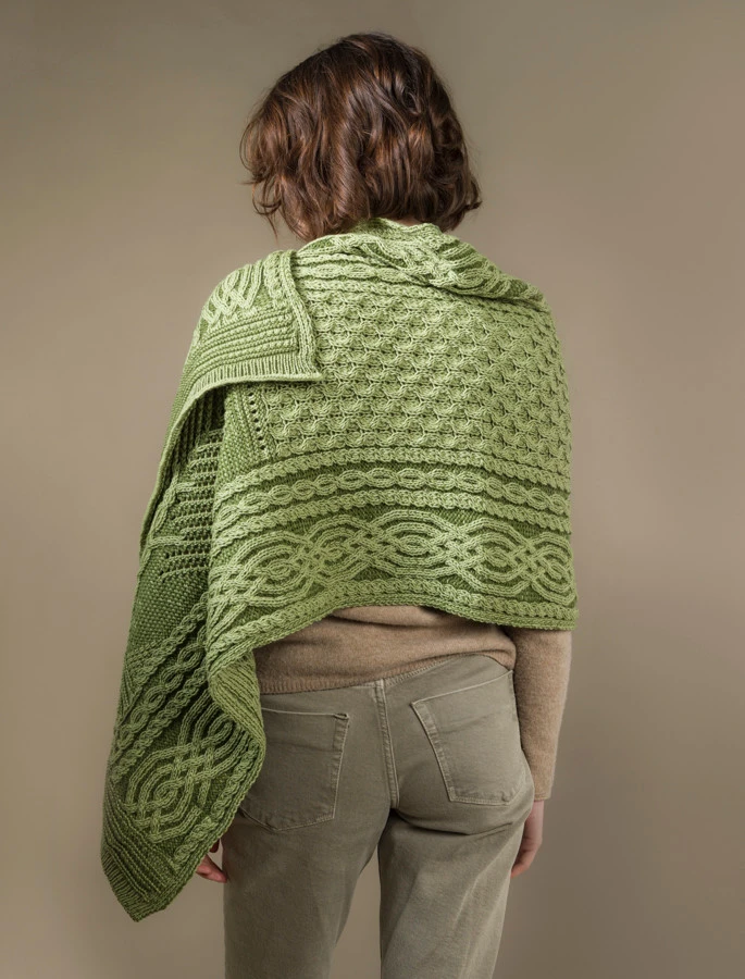 Celtic Fairy Tree Cable Knit Shawl - Image 18