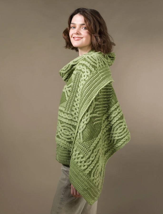 Celtic Fairy Tree Cable Knit Shawl - Image 4
