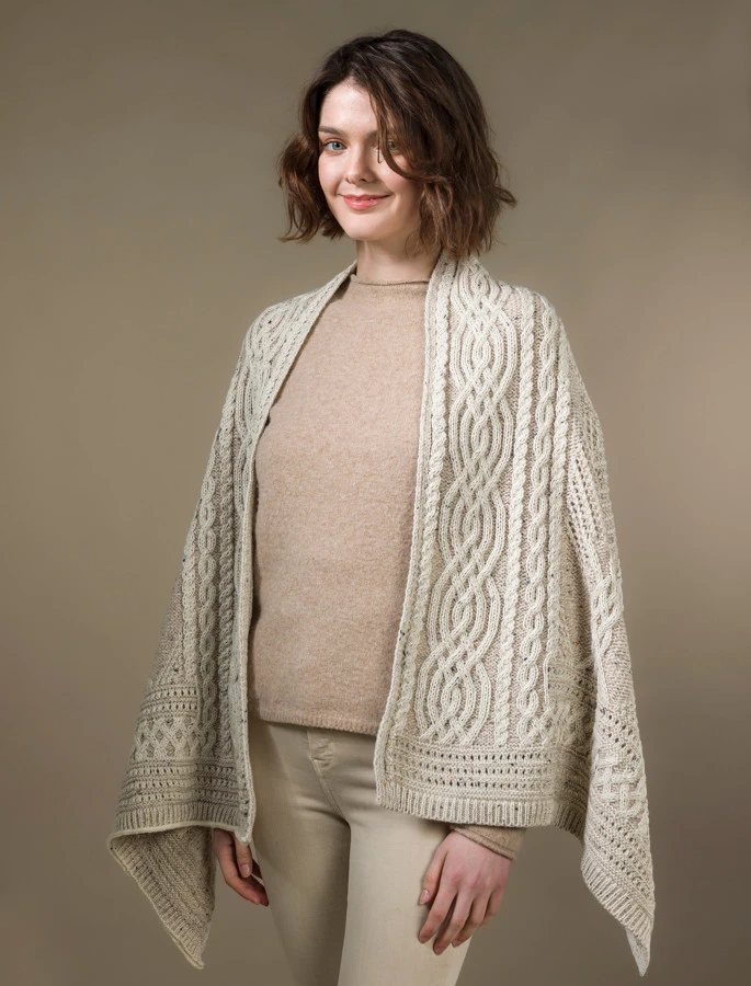 Celtic Fairy Tree Cable Knit Shawl - Image 11