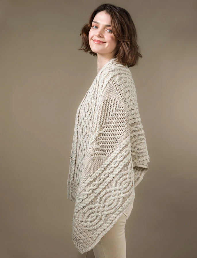 Celtic Fairy Tree Cable Knit Shawl