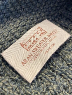 Merino Cross Over Neck Aran Coatigan