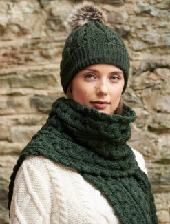 Ladies Merino Cable Hat