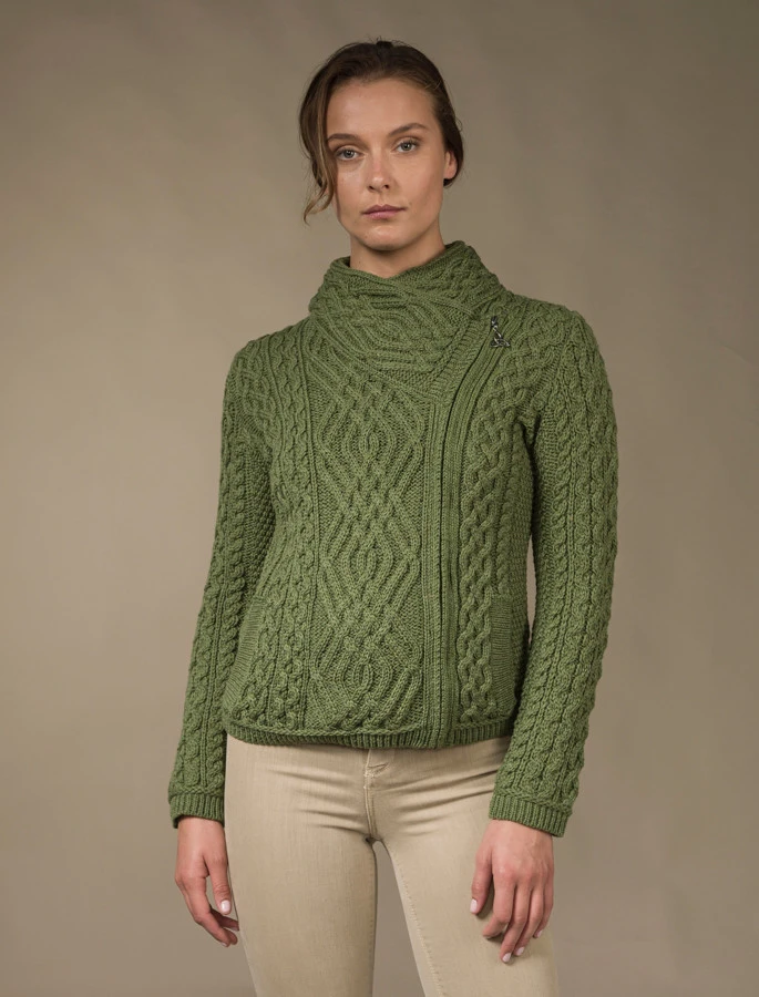 Aran Jacket With Celtic Knot Side Zip - Image 20
