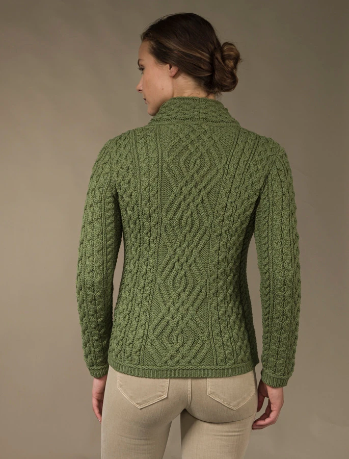 Aran Jacket With Celtic Knot Side Zip - Image 13