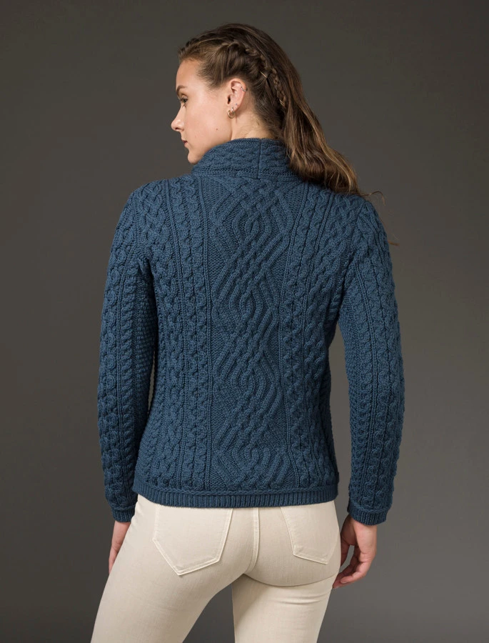 Aran Jacket With Celtic Knot Side Zip - Image 14