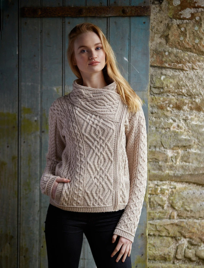 Aran Jacket With Celtic Knot Side Zip - Image 17