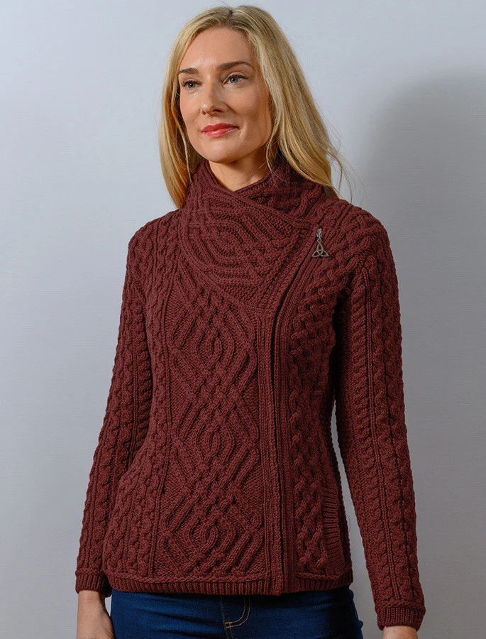 Aran Jacket With Celtic Knot Side Zip - Image 18