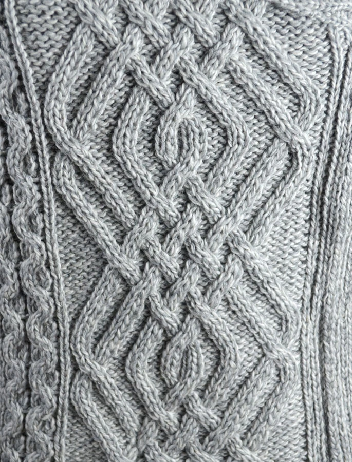 Aran Jacket With Celtic Knot Side Zip - Image 7