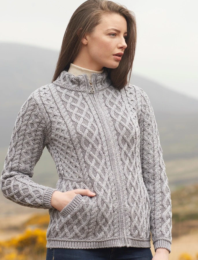Plated Cardigan With Celtic Zip - Image 18