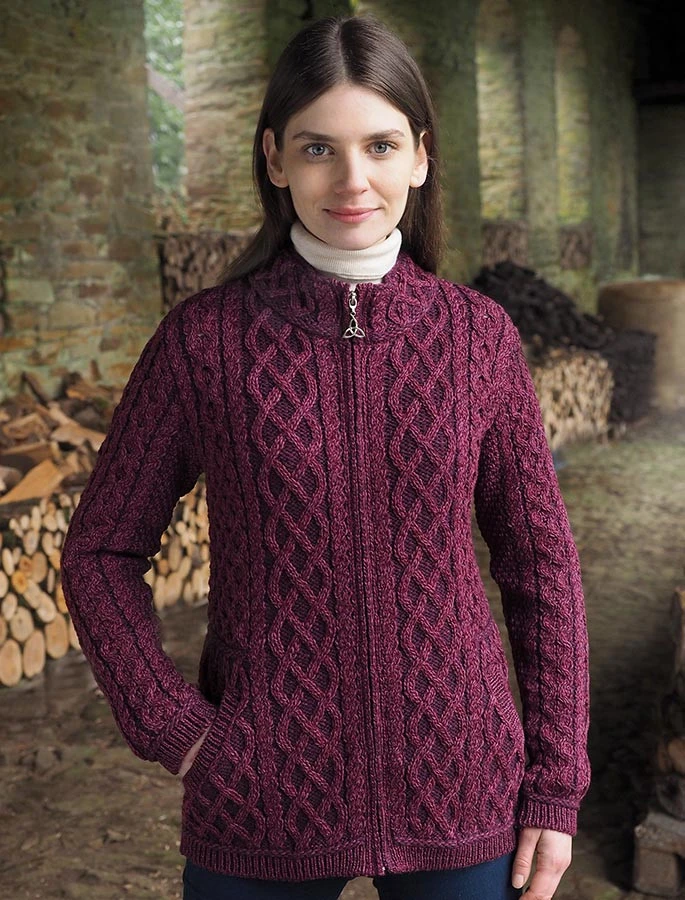 Plated Cardigan With Celtic Zip - Image 12
