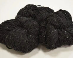 Aran Wool Knitting Hanks - Charcoal Fleck