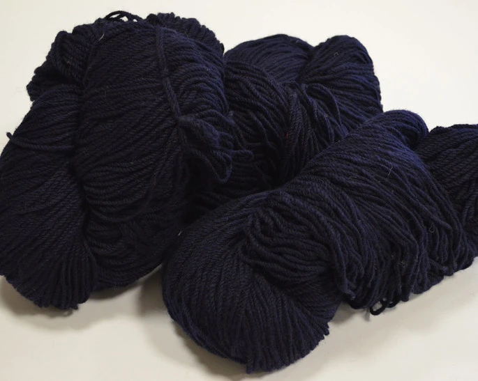 Aran Wool Knitting Hanks - Navy - Image 2