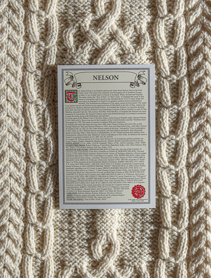 Nelson Clan Aran Throw - Image 4