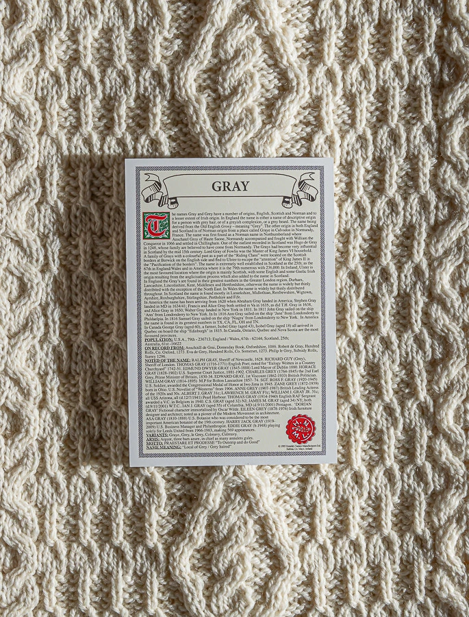Gray Clan Aran Throw - Image 3