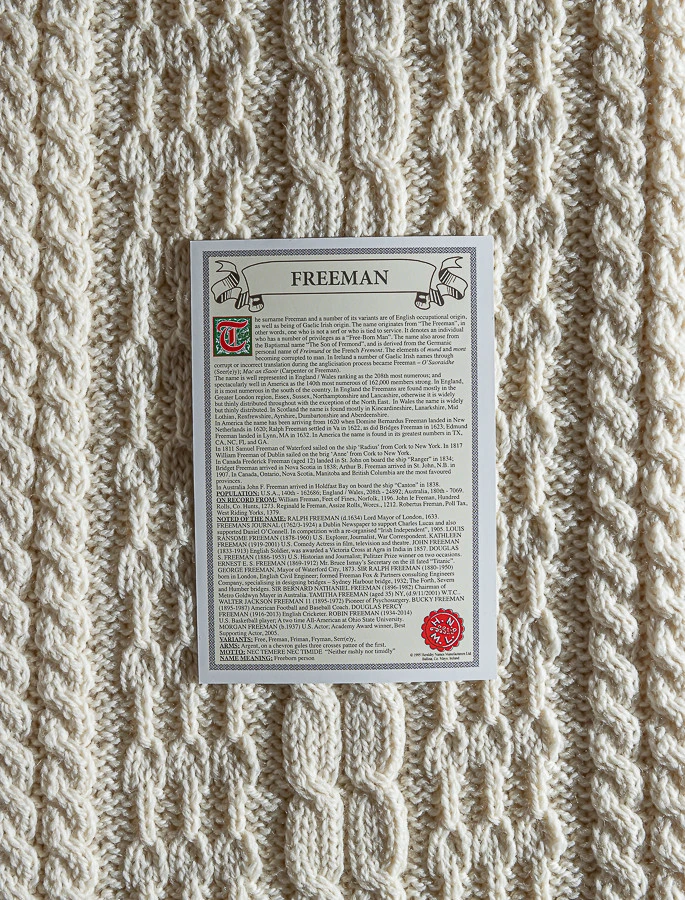 Freeman Clan Aran Throw - Image 3