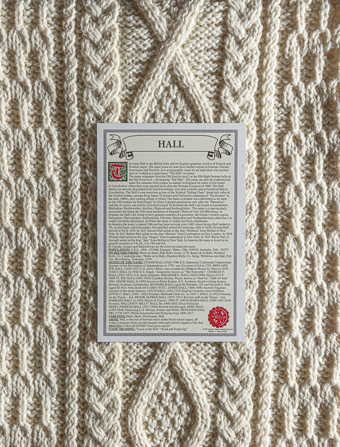 Hall Clan Aran Throw - Image 4