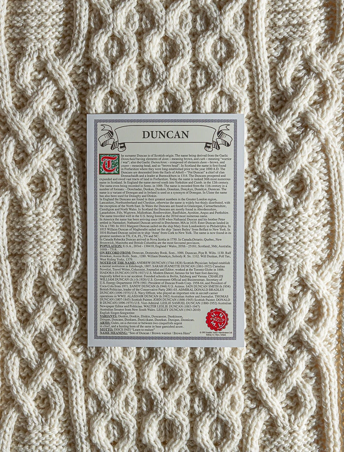 Duncan Clan Aran Throw - Image 2