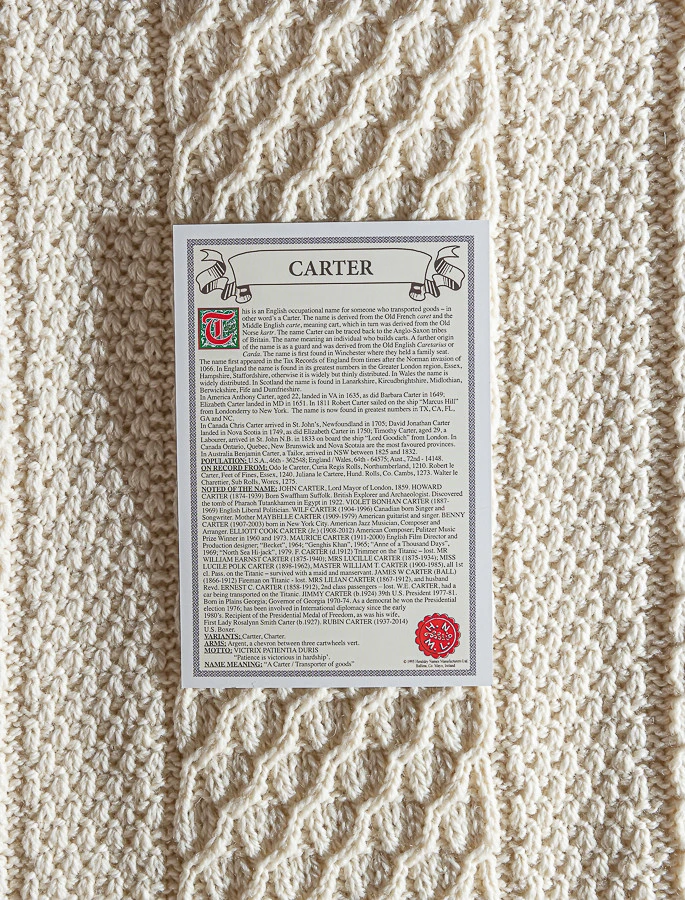 Carter Clan Aran Throw